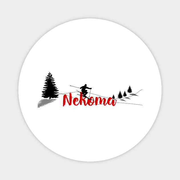 Ski fun in Nekoma Magnet by ArtDesignDE